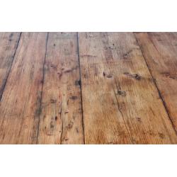 Pine Reclaimed Solid 3ft Square Table Turned Leg Painted Rustic Farmhouse Dining Kitchen