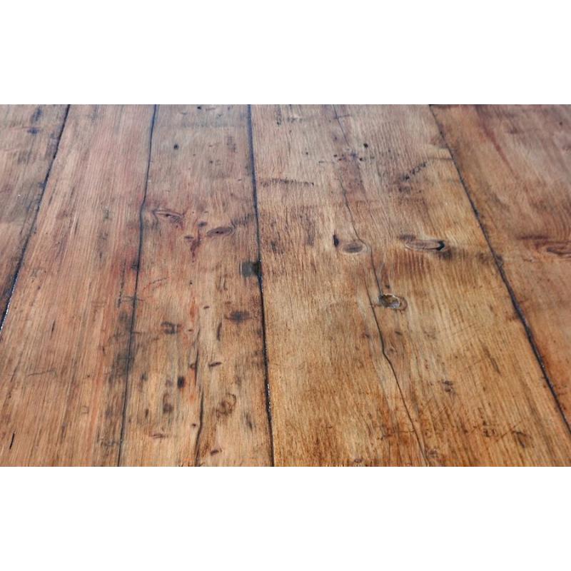 Pine Reclaimed Solid 3ft Square Table Turned Leg Painted Rustic Farmhouse Dining Kitchen