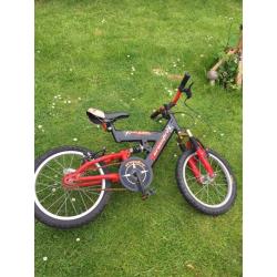 Boys Raleigh Crossfire suspension bike