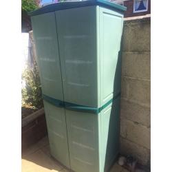 Plastic garden shed