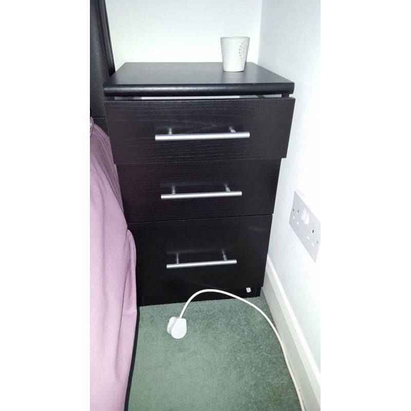 Bedside cabinets x2