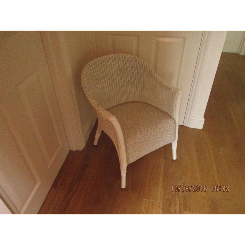 LLOOYD LOOM CHAIR PAINTED LAURA ASHLEY COUNTRY WHITE