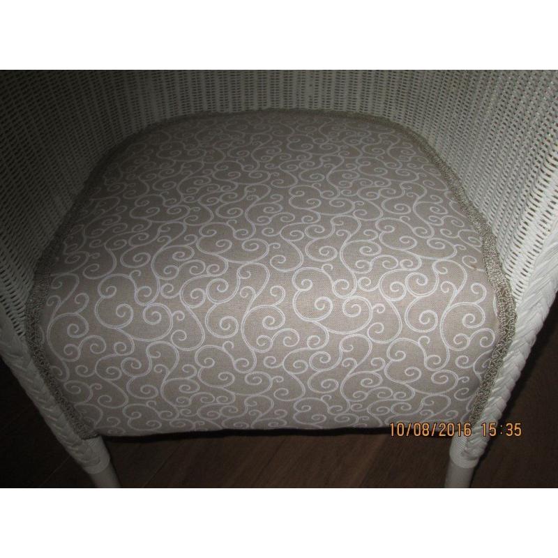 LLOOYD LOOM CHAIR PAINTED LAURA ASHLEY COUNTRY WHITE