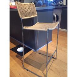 Stylish Chrome Metal And Plastic Type Bamboo Bar Stool/Seats