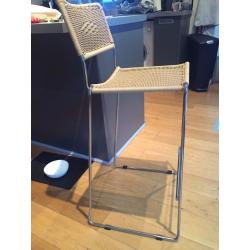 Stylish Chrome Metal And Plastic Type Bamboo Bar Stool/Seats