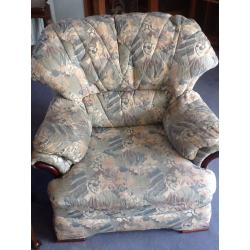 G Plan High backed 2 seater settee and 2 matching Armchairs. Very, very comfortable