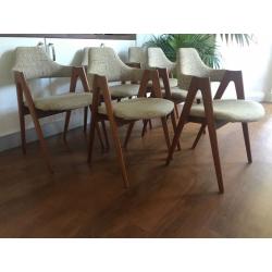 KAI KRISTIANSEN 1950's modern antique Danish chairs - classic vintage design