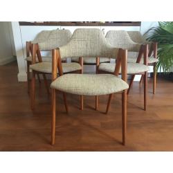 KAI KRISTIANSEN 1950's modern antique Danish chairs - classic vintage design