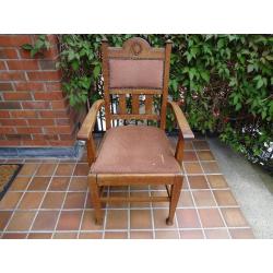 Antique/Vintage 2 x Edwardian, 1 x Georgian Hall/Bedroom Chairs in Need of TLC