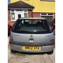 Vauxhall Corsa Club 12v 1 Litre Silver 2002 - Low Milage, Excellent First Car!