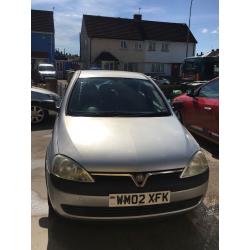 Vauxhall Corsa Club 12v 1 Litre Silver 2002 - Low Milage, Excellent First Car!