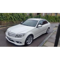 Mercedes C320 cdi sports 7g tronic 222bhp 4 door white 70k miles 2008 mint condition in and out