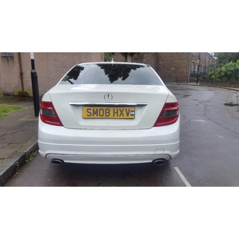 Mercedes C320 cdi sports 7g tronic 222bhp 4 door white 70k miles 2008 mint condition in and out