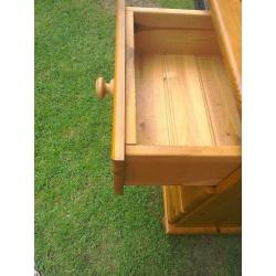 TWO PINE BEDSIDE TABLES