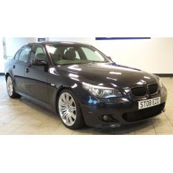 2008 08 BMW 5 SERIES 3.0 525D M SPORT 4D AUTO 195 BHP DIESEL*2 YEARS WARRANTY*FINANCE AVAILABLE