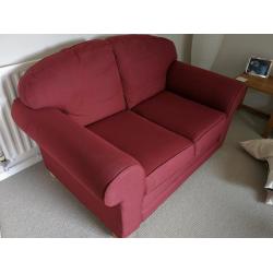 Red two seater sofa FREE