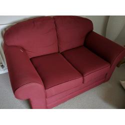 Red two seater sofa FREE