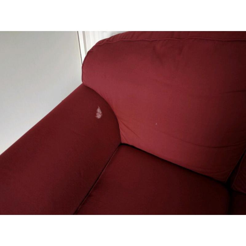 Red two seater sofa FREE