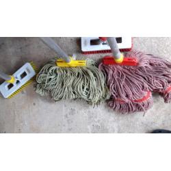 2 Mops and 2 Deck Scrubbers