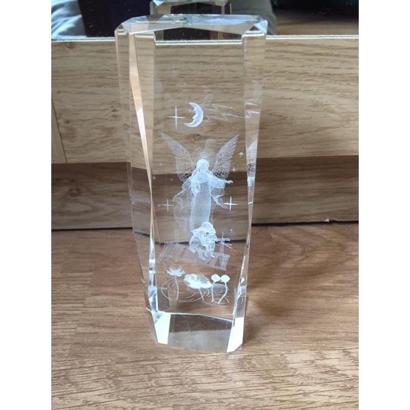 3D crystal glass paper weight