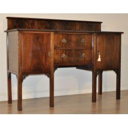 Attractive Large Vintage Flame Mahogany Regency Style Sideboard Cabinet