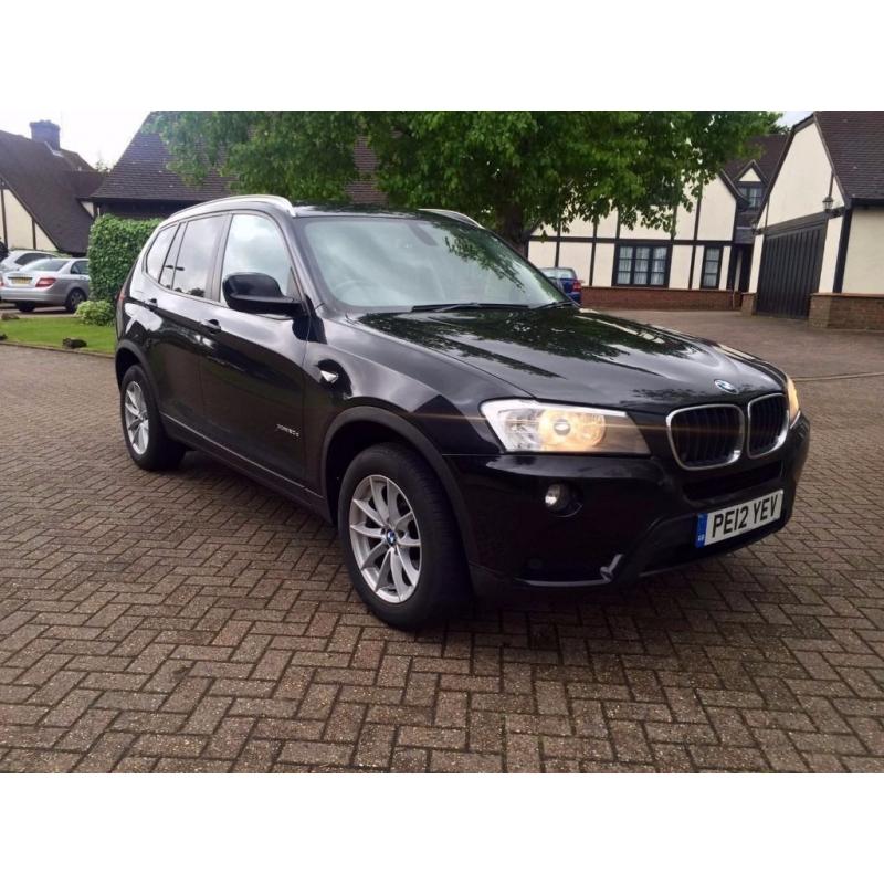 2012 BMW x3 diesel manual Xdrive 20D full black leather full screen sat mav service History 1 owner