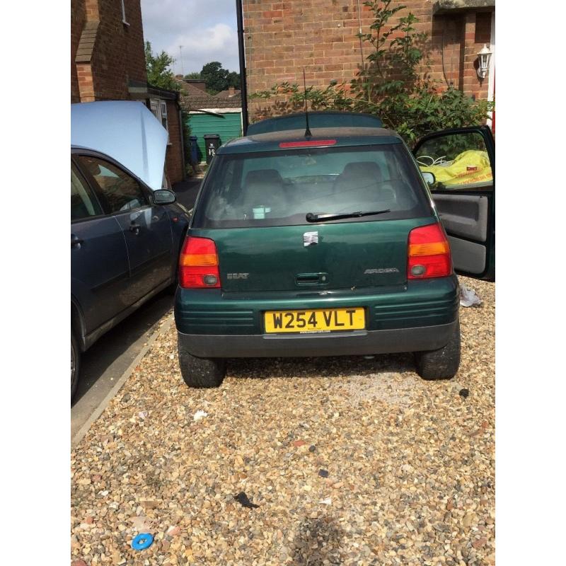 Seat Arosa Green manual. Needs MOT and Battery