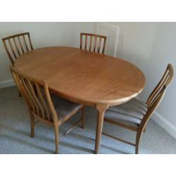 Dining table and chairs