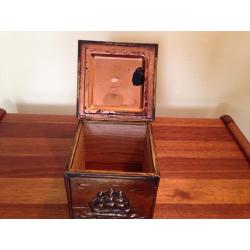 Very attractive Arts and Crafts wood and brass box