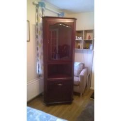 McDonagh mahogany corner display units (two)