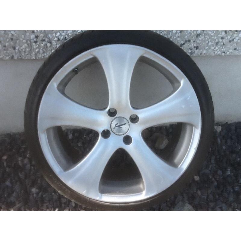 18INCH 4/100 KAHN RSC ALLOY WHEELS WITH TYRES FIT VW MINI ROVER VAUXHALL SEAT TOYOTA RENAULT ETC