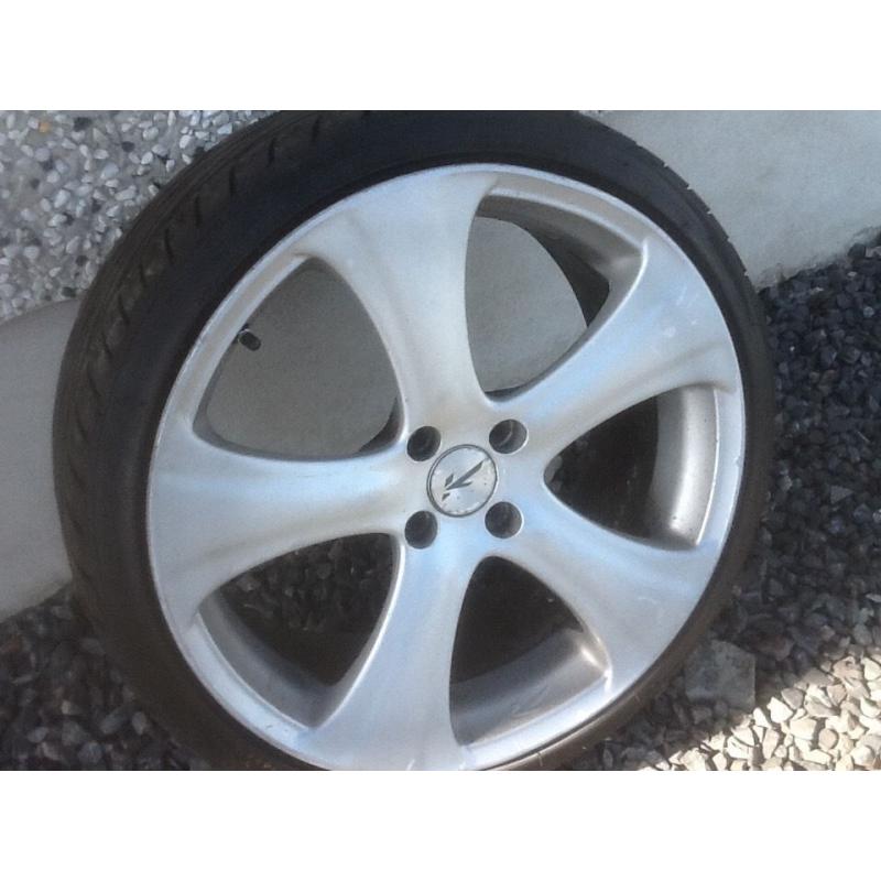 18INCH 4/100 KAHN RSC ALLOY WHEELS WITH TYRES FIT VW MINI ROVER VAUXHALL SEAT TOYOTA RENAULT ETC