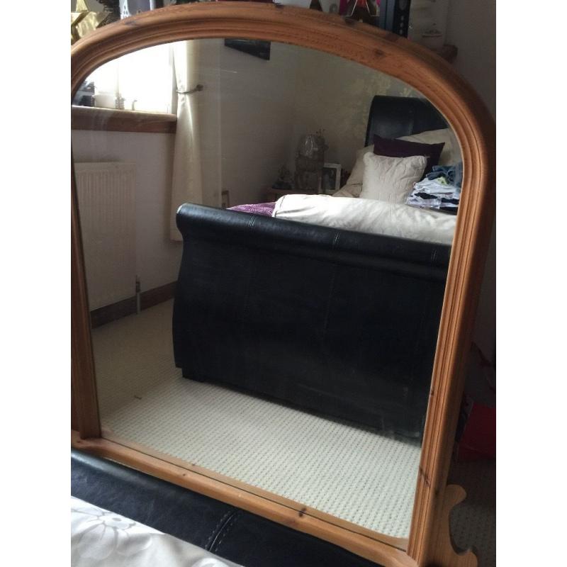 Large over-mantle Mirror