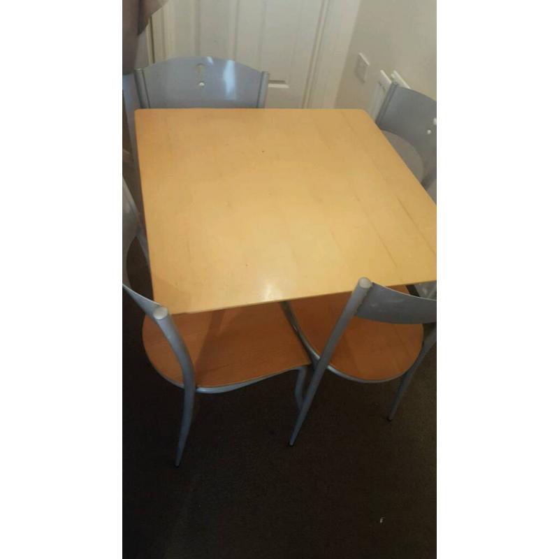 Kitchen table and chairs space saver