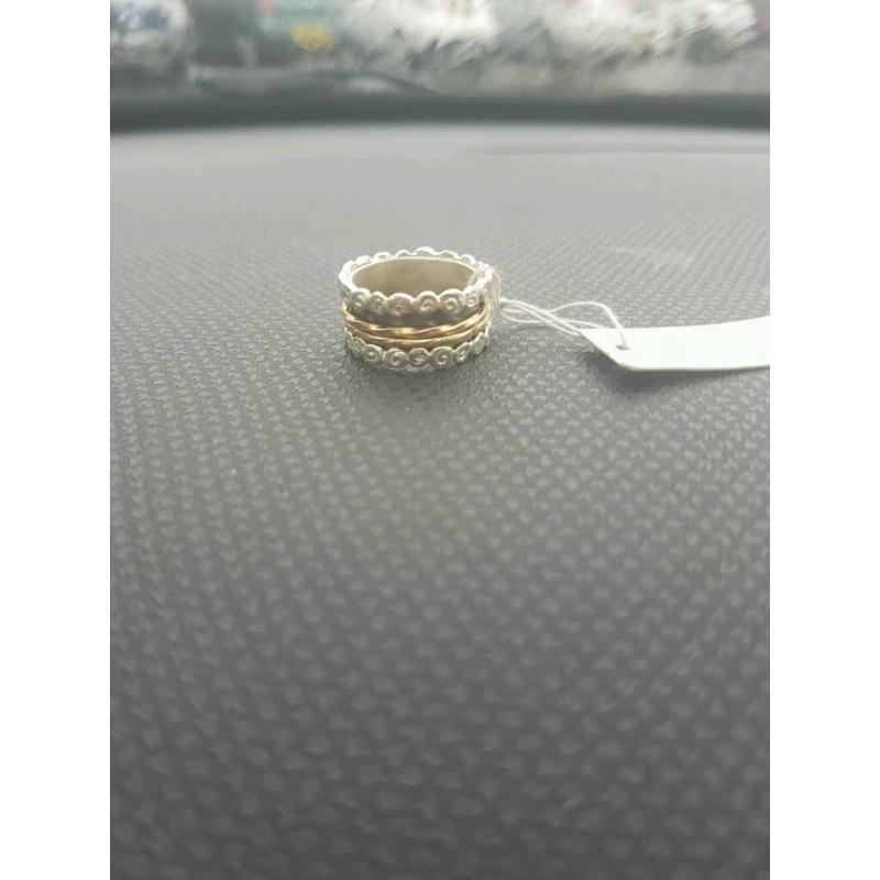 Beautiful gold and silver ring