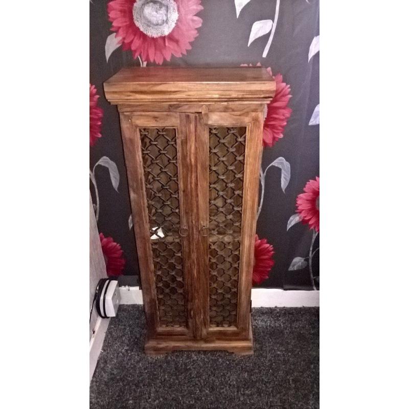 indian wood cd cabinet