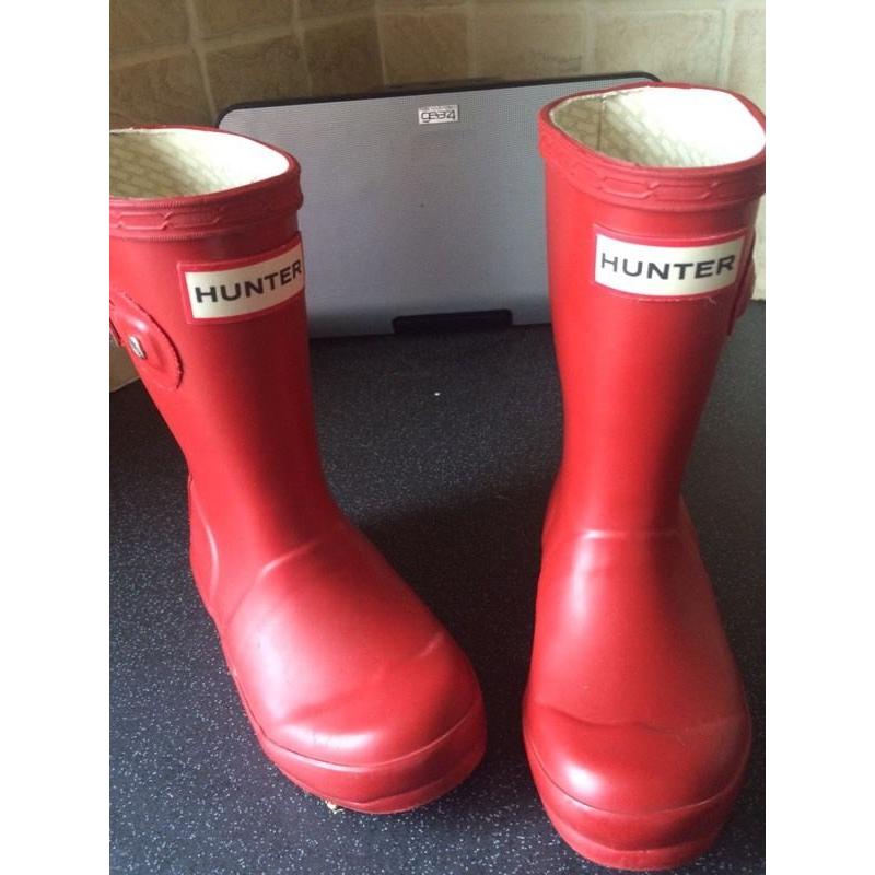 Wee girls real Hunter wellies & socks