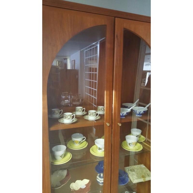 Real Wood Arch Glass Display Unit in Excellent Condition