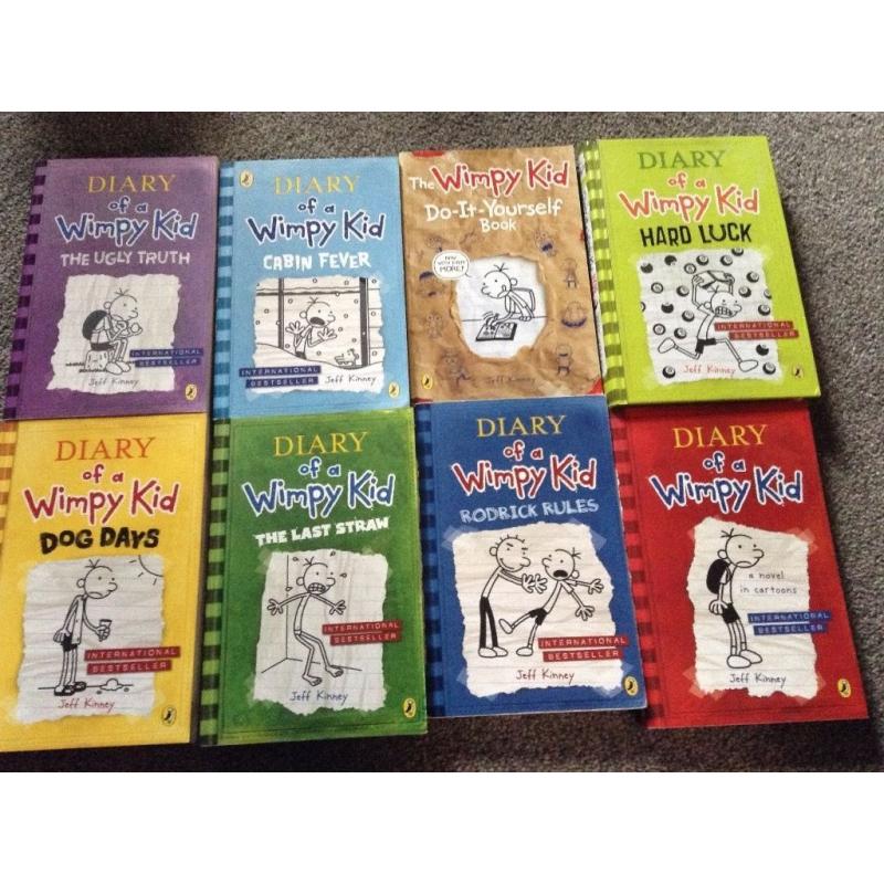 Diary of a Wimpy Kid Books x 8