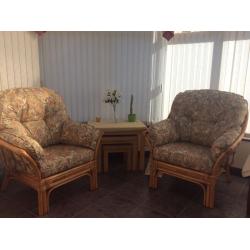 Cane 3 piece suite immaculate