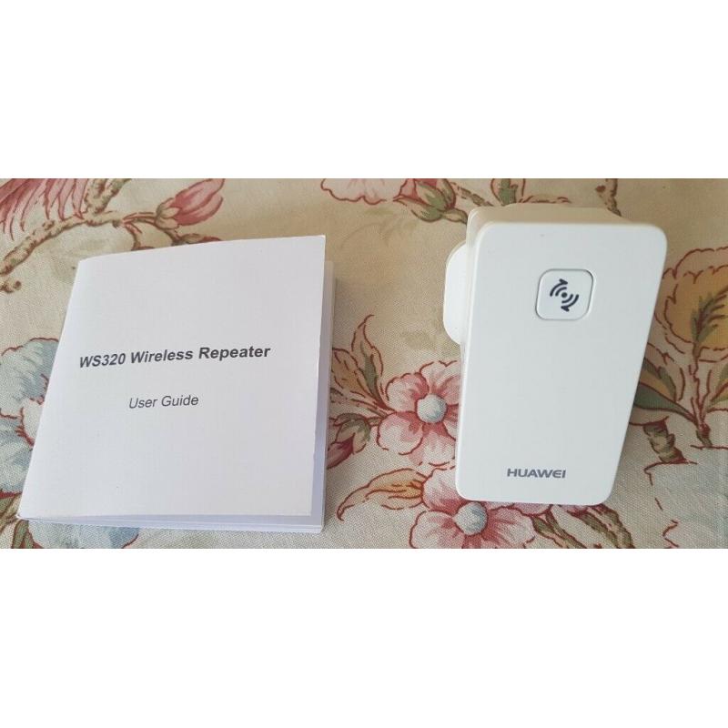 Huawei WS320 Wireless Repeater Wi-Fi range internet extender + manual