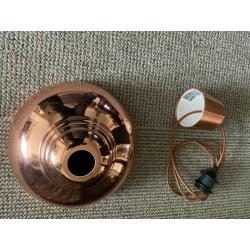 copper ceiling shade and fittings