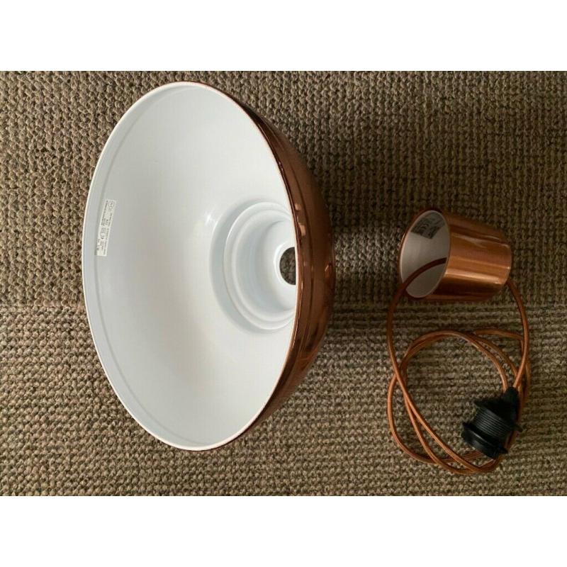 copper ceiling shade and fittings