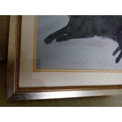 Elizabeth Blackadder Framed Print - Cat by Vase of Flowers