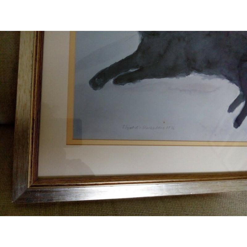 Elizabeth Blackadder Framed Print - Cat by Vase of Flowers